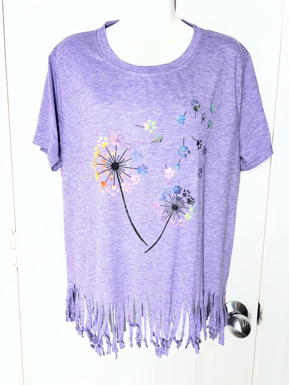 Lavender Dandelion Fringe Tee